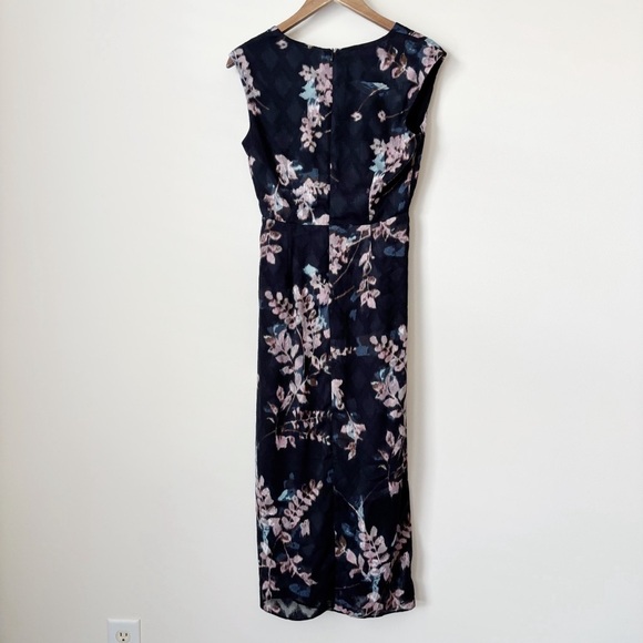 Joseph Ribkoff Floral Sheath Dress 8 Sleeveless Black - Picture 6 of 10